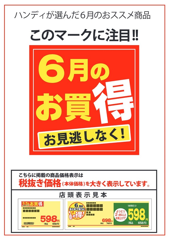 ハンディが選んだ6月のオススメ